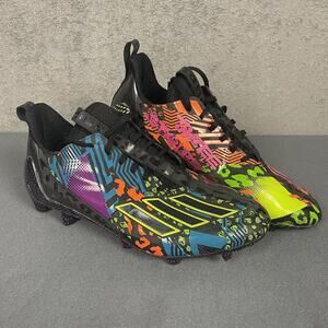 Adidas Adizero Shoes Mens Size 10.5 Multi Color Football Cleats Three Stripe